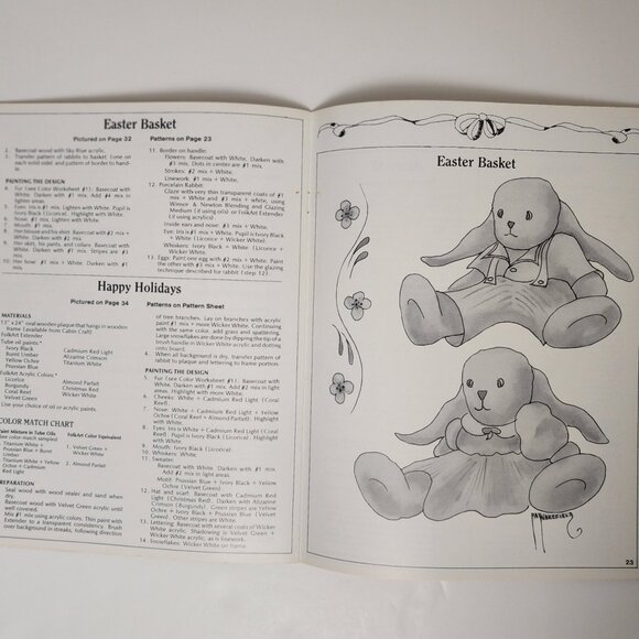 Charming Bear & Bunny 13 Painting Projects Adventures w/Fuzzy Tales Vint… - Picture 3 of 8